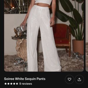 Super cute sparkly white sequin pants from 12th tribe